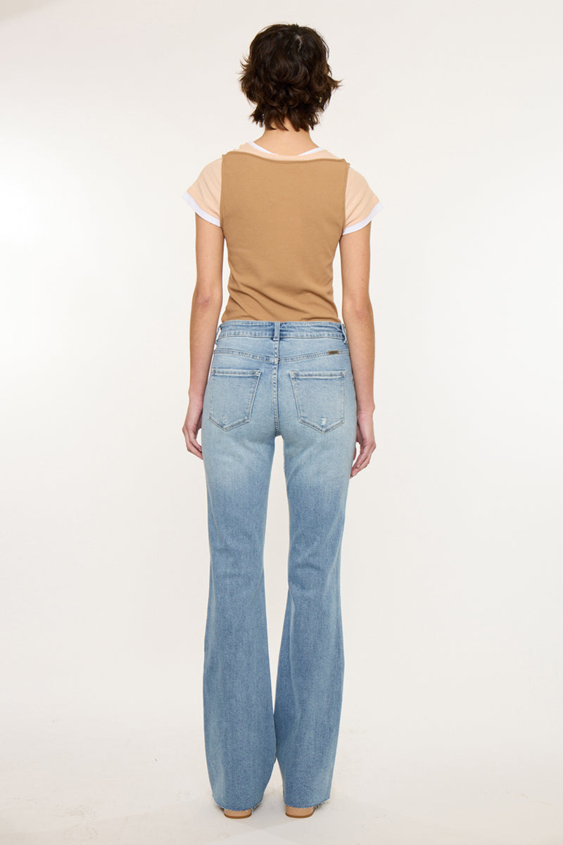 Women's High Rise Flare Jeans - Medium Light - view 7