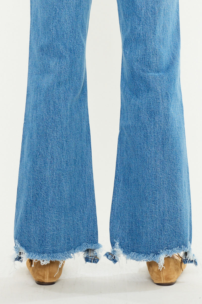 Women's Mid Rise Flare Jeans - Medium Wash - view 11