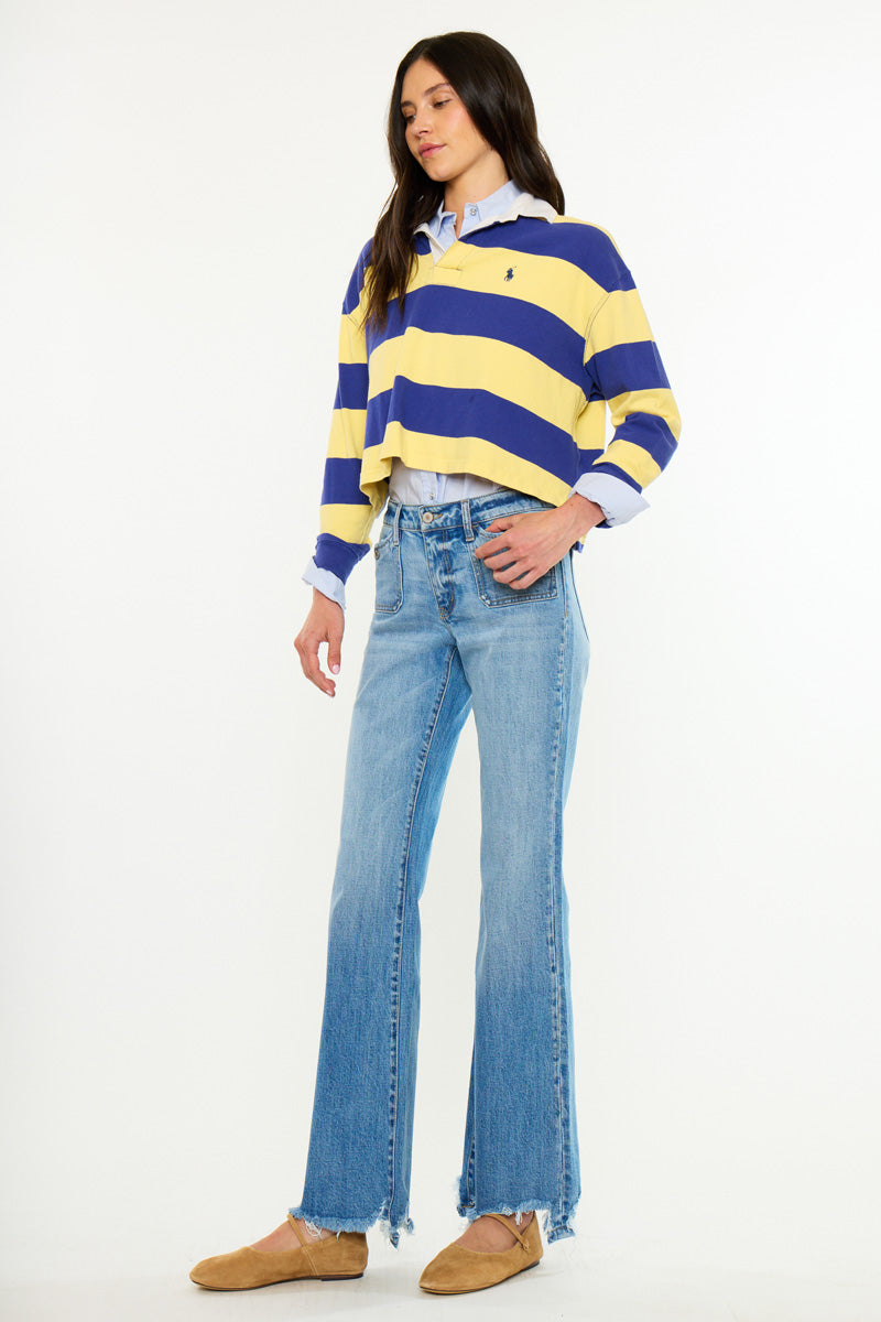 Women's Mid Rise Flare Jeans - Medium Wash - view 4