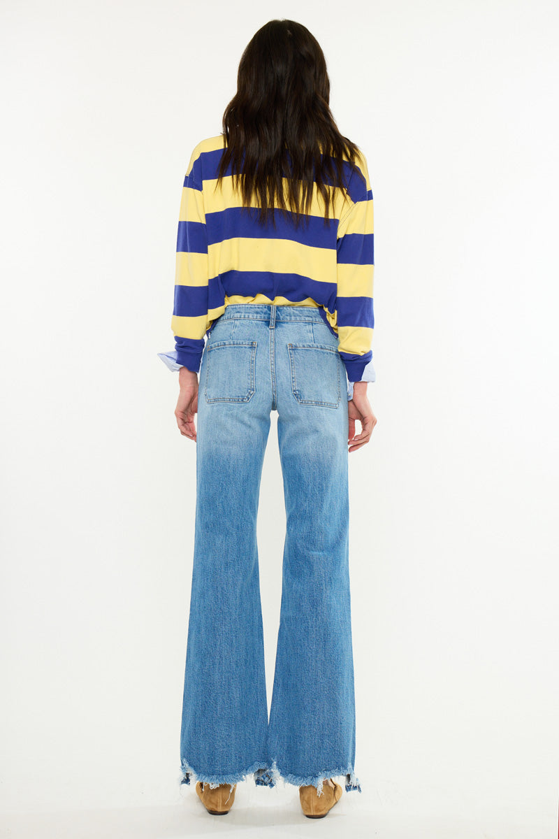 Women's Mid Rise Flare Jeans - Medium Wash - view 2