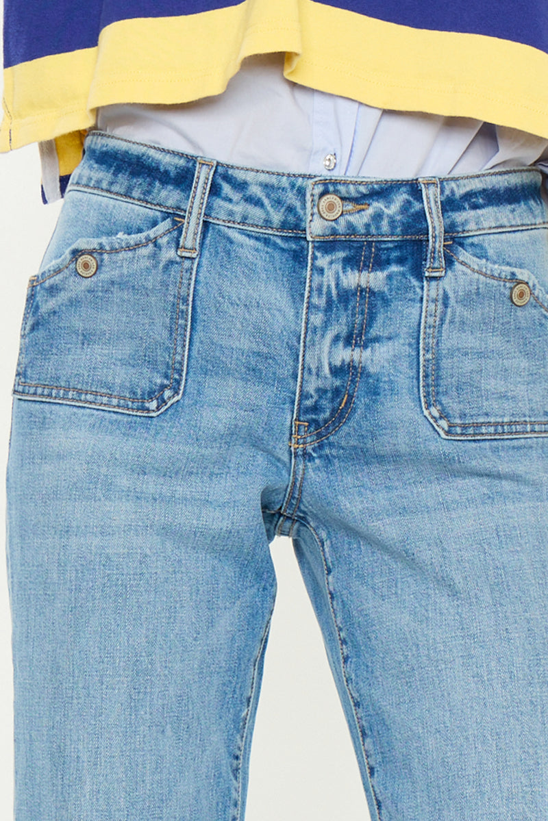 Women's Mid Rise Flare Jeans - Medium Wash - view 8