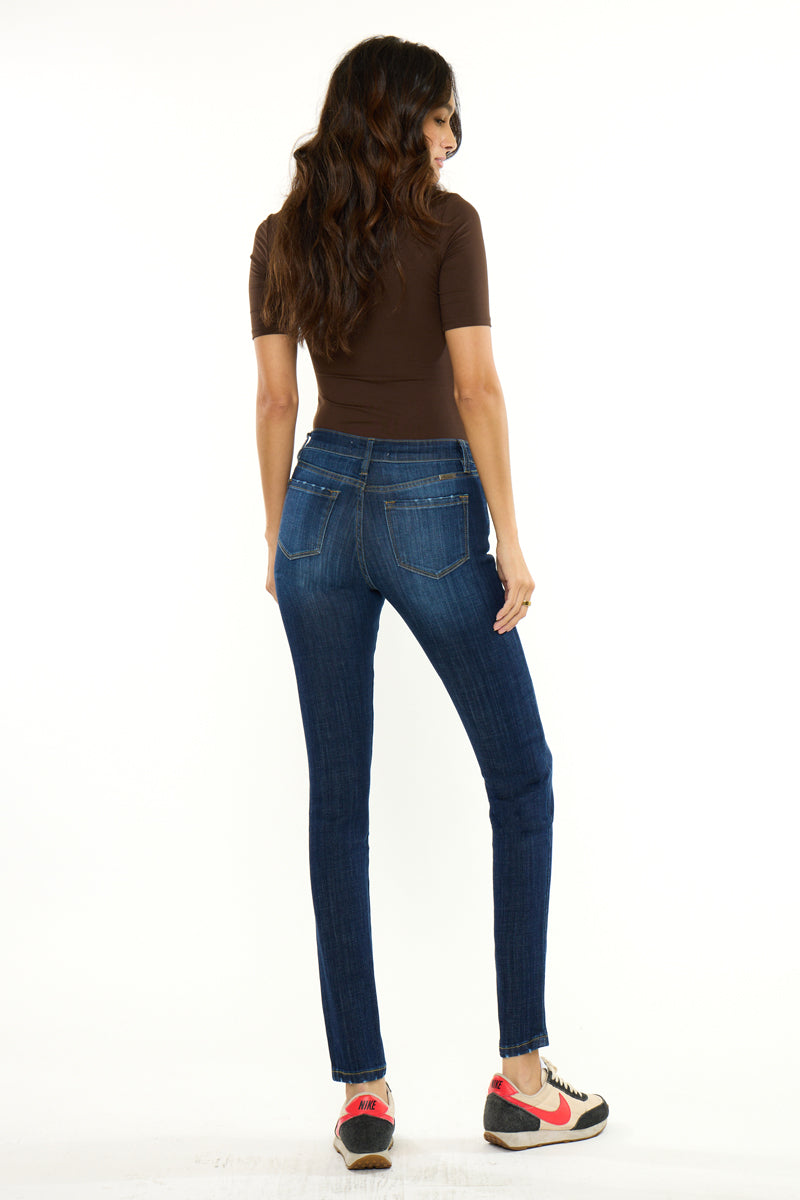 Women's Mid Rise Super Skinny Jeans - view 2