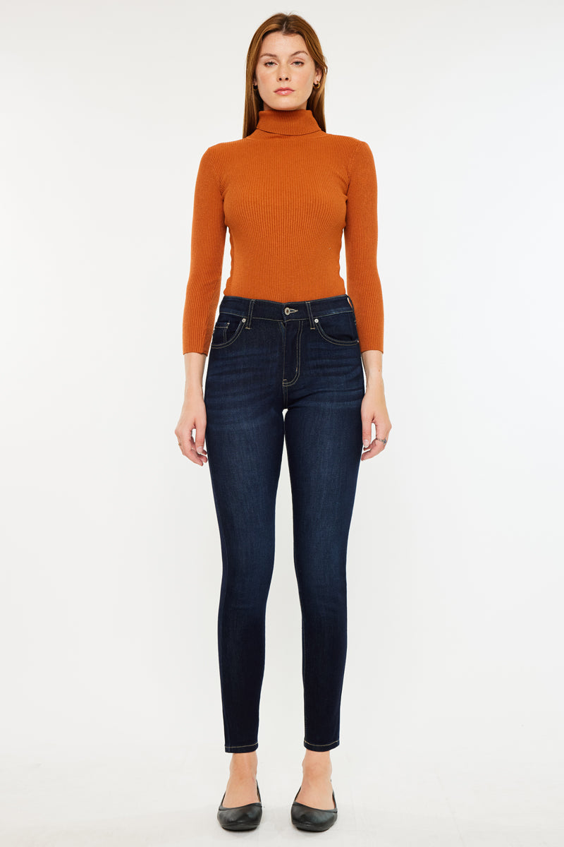 Women's High Rise Super Skinny Jeans - Super Dark Wash