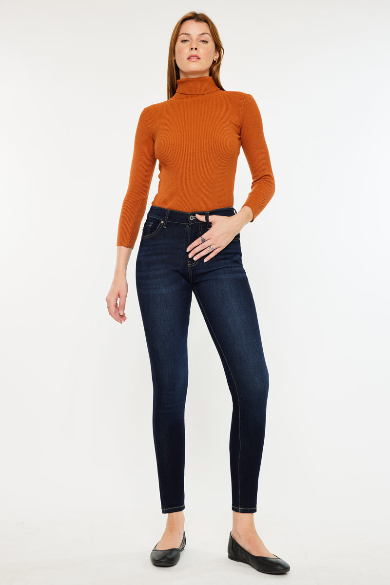 Women's High Rise Super Skinny Jeans - Super Dark Wash - view 3