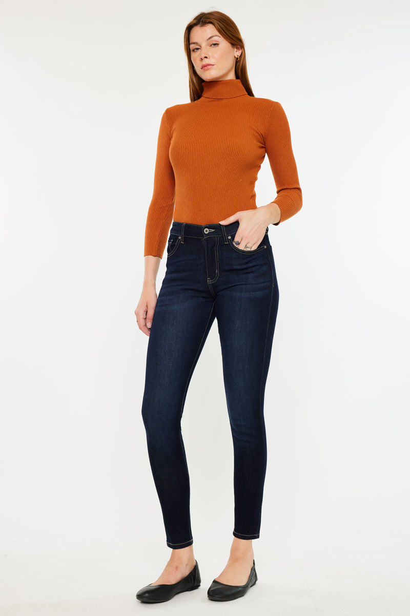 Women's High Rise Super Skinny Jeans - Super Dark Wash - view 4