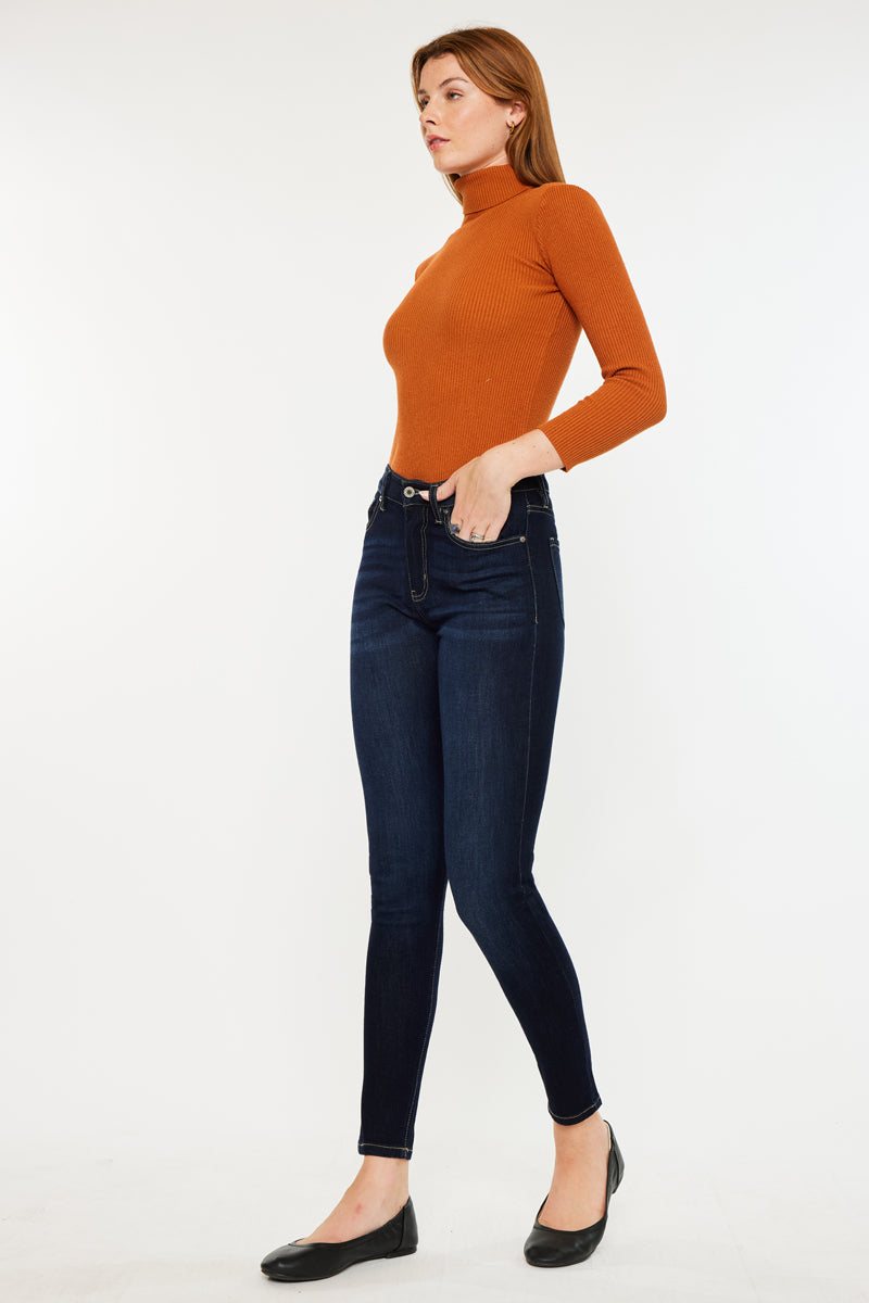 Women's High Rise Super Skinny Jeans - Super Dark Wash - view 5