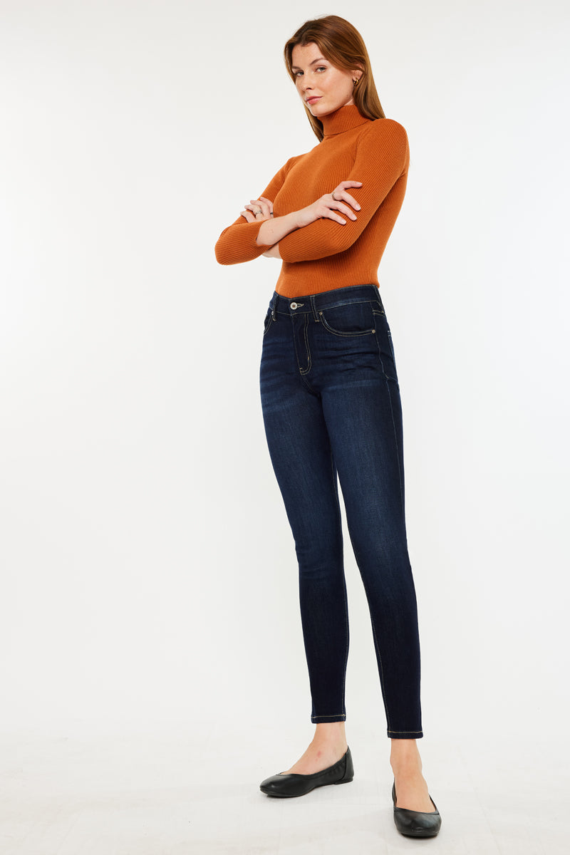 Women's High Rise Super Skinny Jeans - Super Dark Wash - view 6