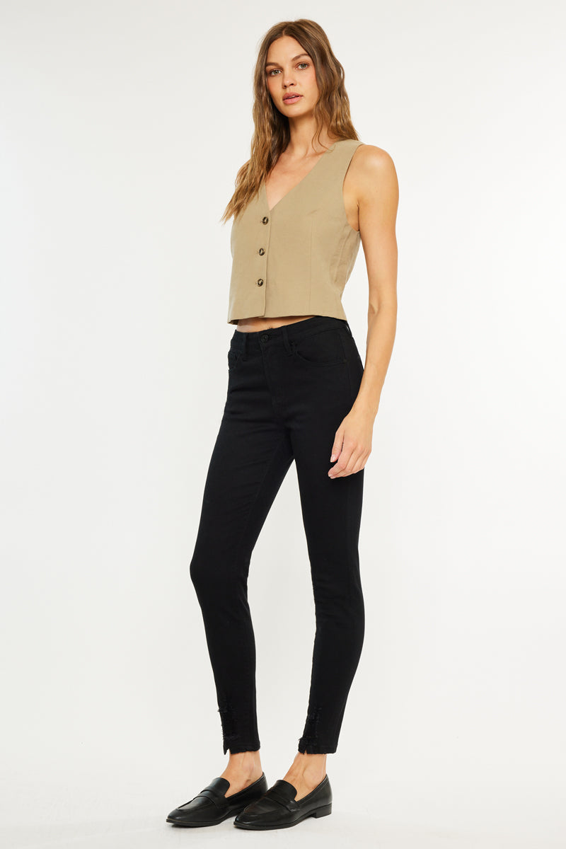 Women's High Rise Super Skinny Jeans - Black - view 3