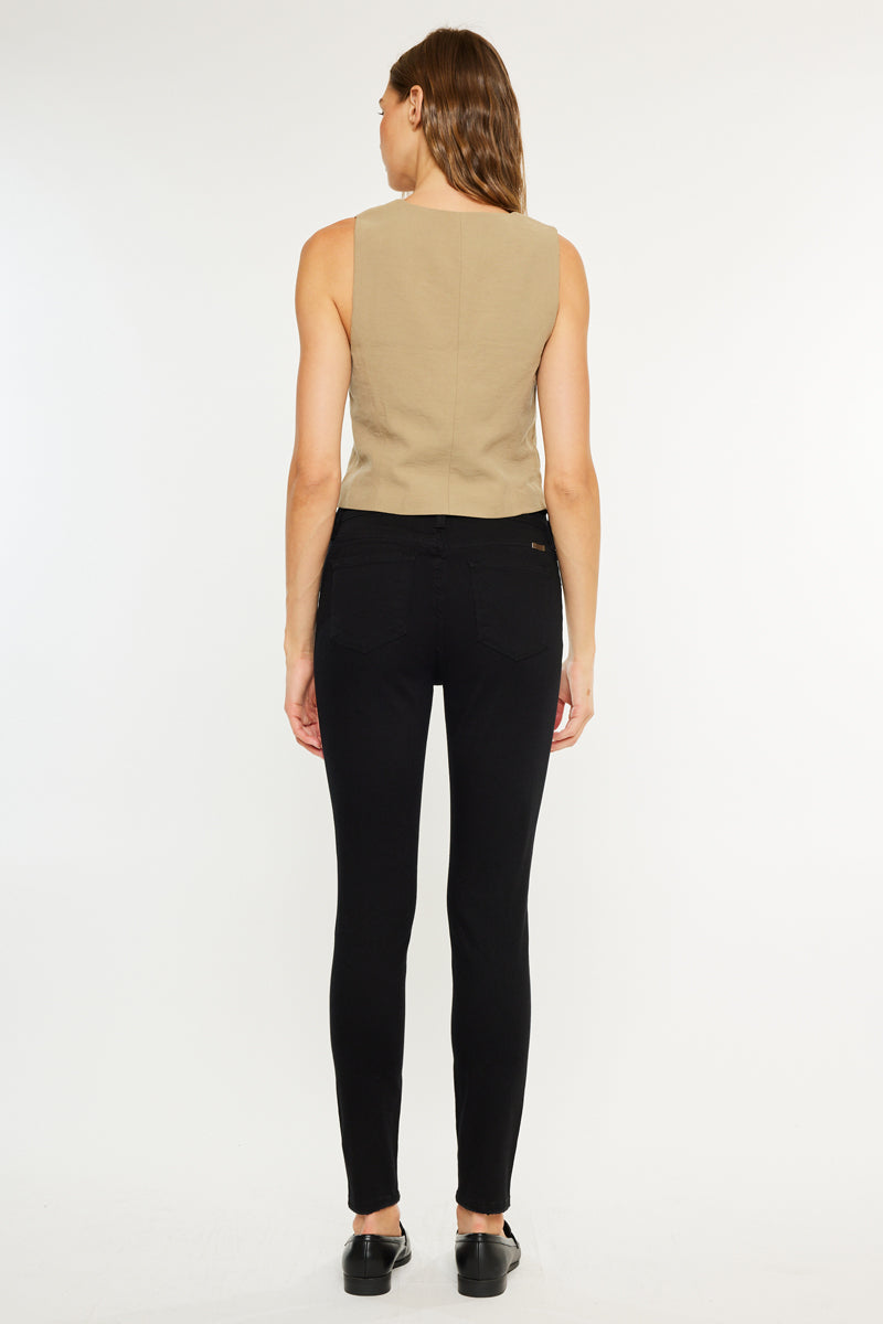 Women's High Rise Super Skinny Jeans - Black - view 6