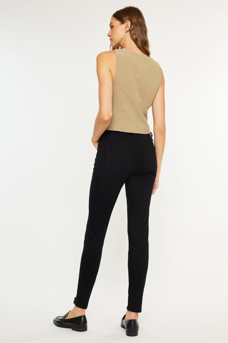 Women's High Rise Super Skinny Jeans - Black - view 2