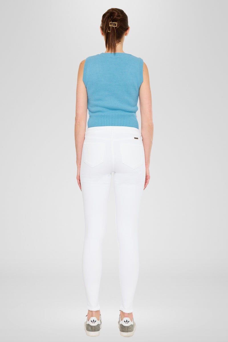 Women's High Rise Super Skinny Jeans - White - White - view 6