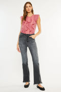Women's Ultra High Rise Flare Jeans - Light Gray