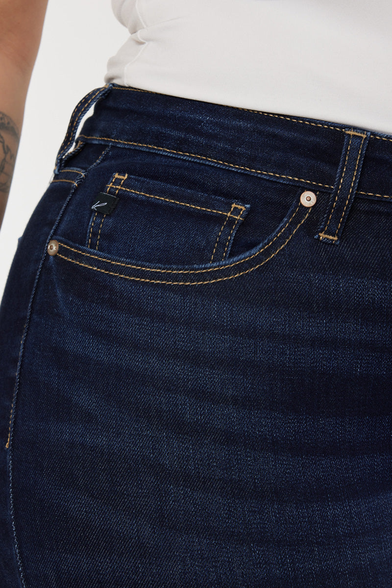 Plus Size Women's High Rise Ankle Skinny Jeans - Dark Wash - view 6