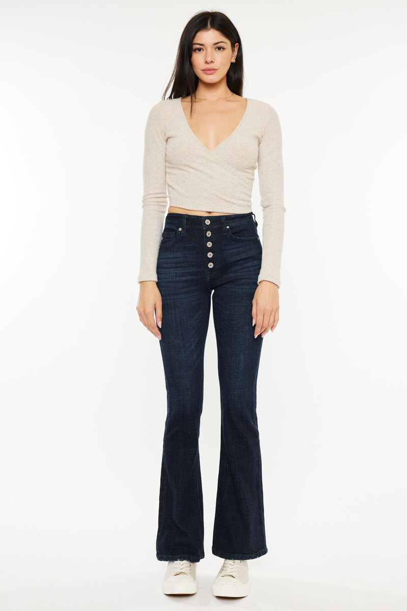 Women's High Rise Bootcut (Petite) Jeans - Dark Wash