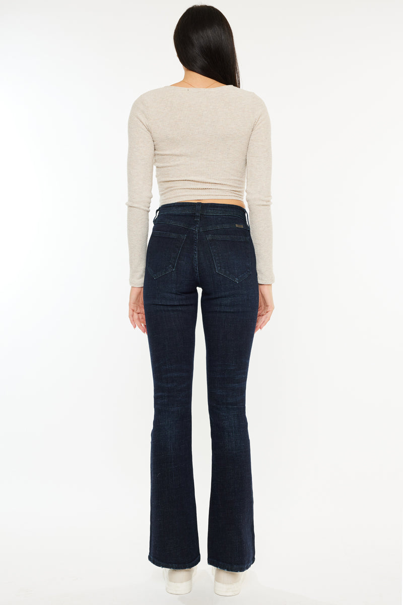 Women's High Rise Bootcut (Petite) Jeans - Dark Wash - view 2