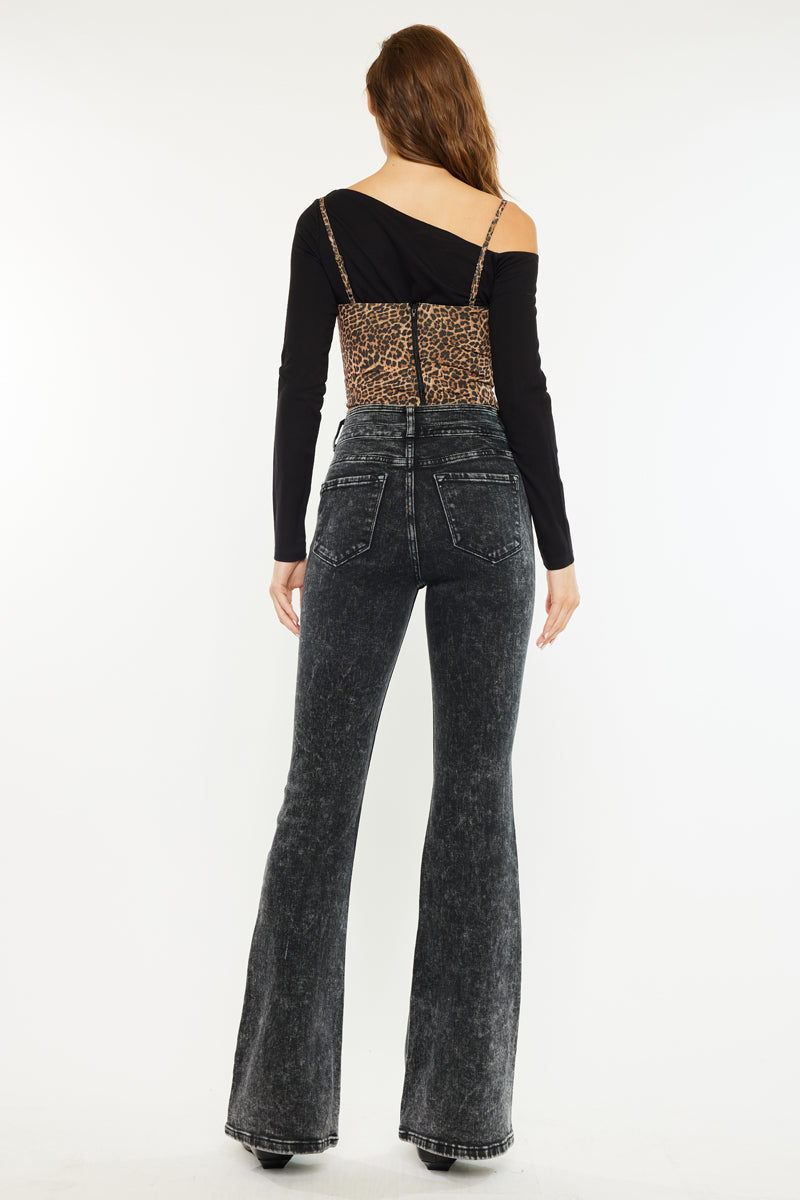 Women's Ultra High Rise Flare Jeans - Black - view 2