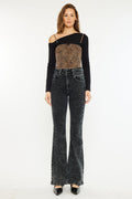 Women's Ultra High Rise Flare Jeans - Black