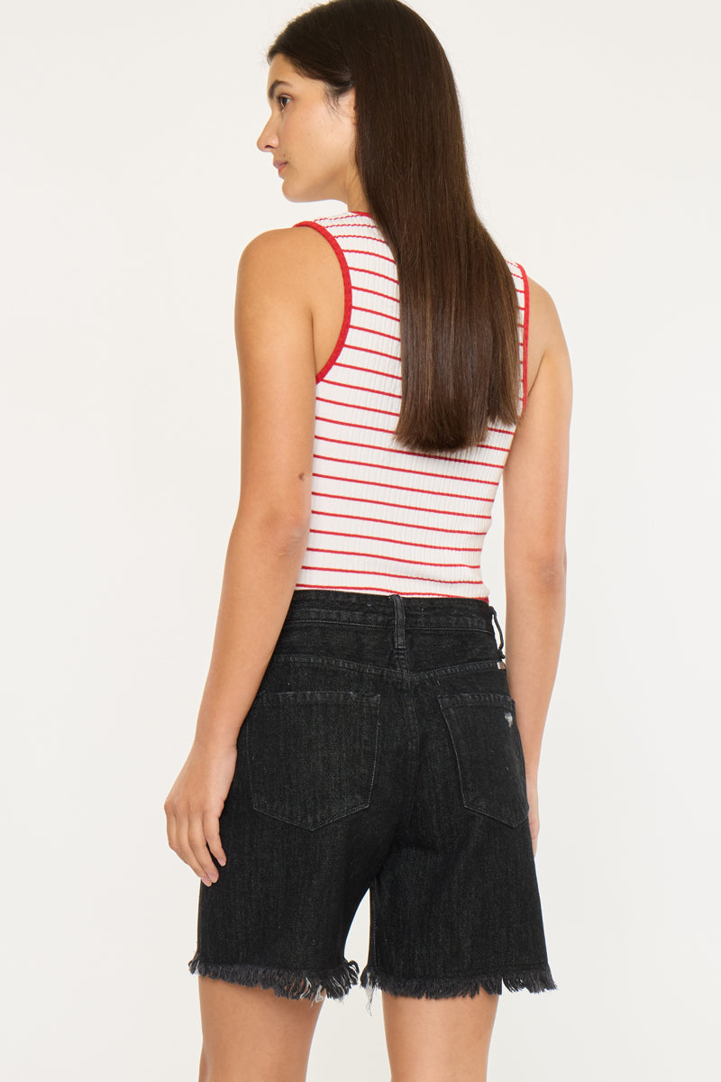Women's Ultra High Rise Denim Shorts - Dark Gray - view 2