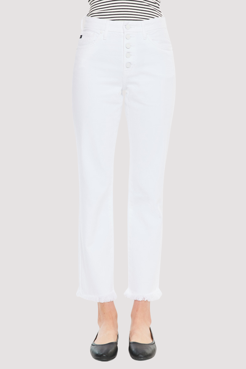 Women's High Rise Straight Jeans - White - view 7