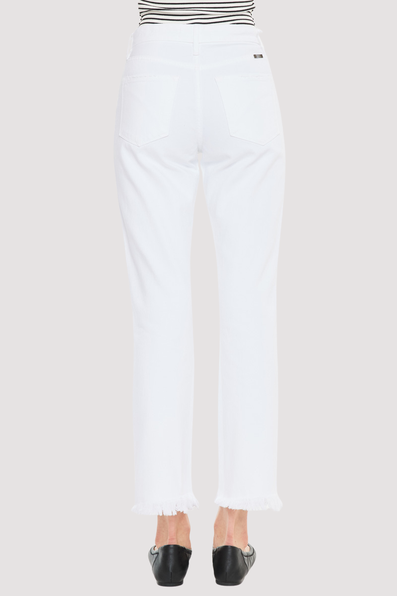 Women's High Rise Straight Jeans - White - view 8