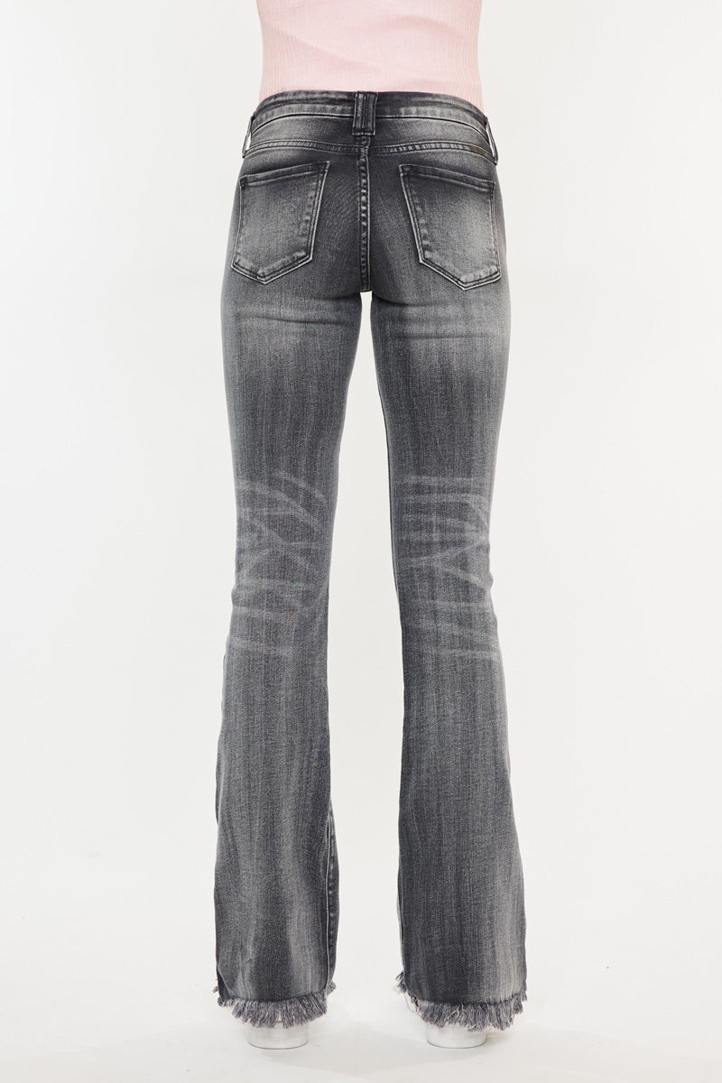 Women's Low Rise Bootcut Jeans - Gray - view 6