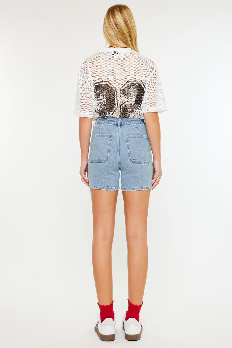 Women's High Rise Denim Shorts - Light Wash - Light Wash - view 6