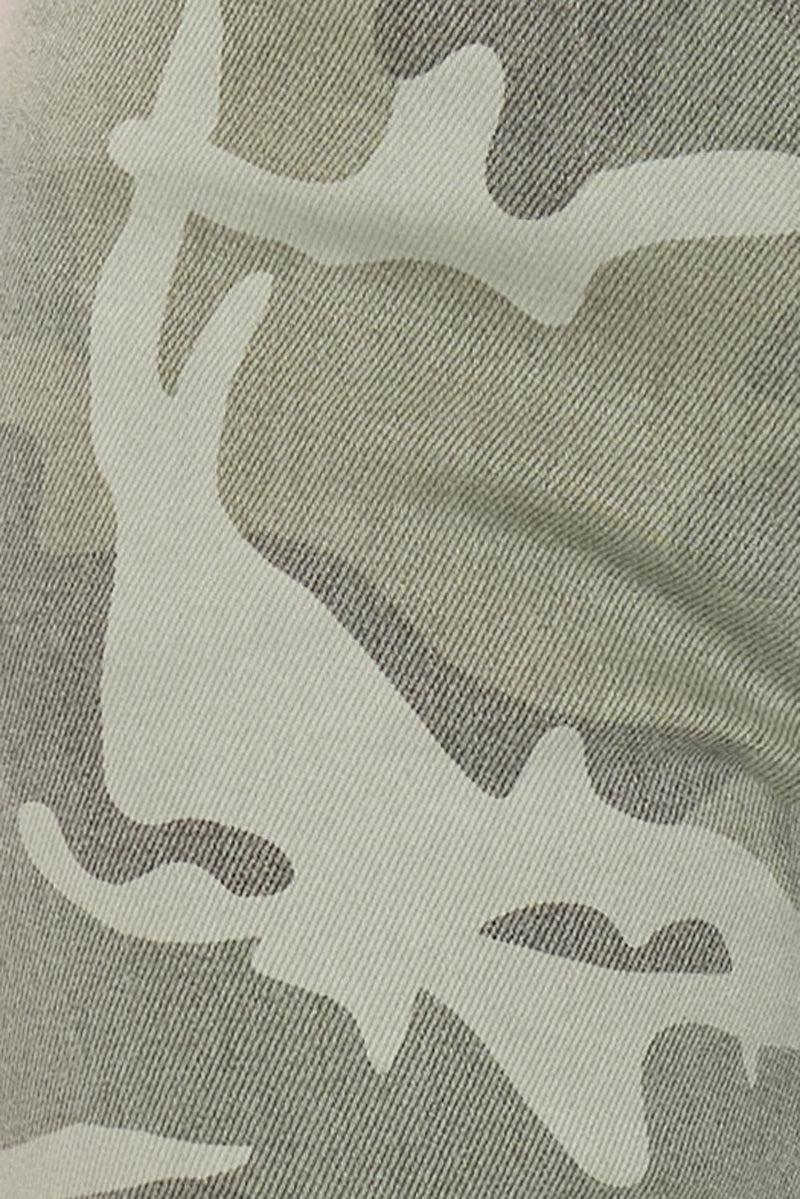Women's High Rise Straight Jeans - Camo - view 7