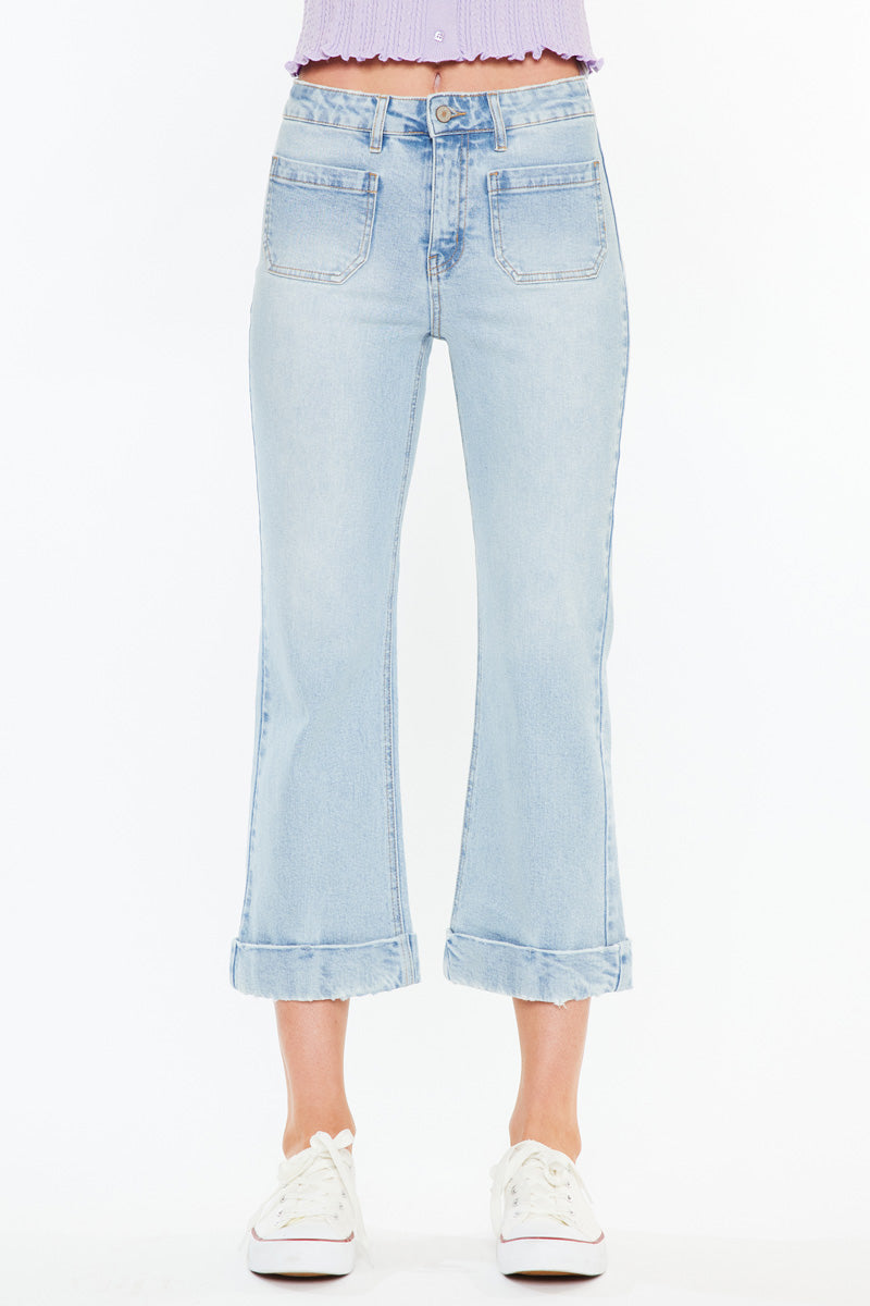Women's High Rise Cropped Flare Jeans - view 7