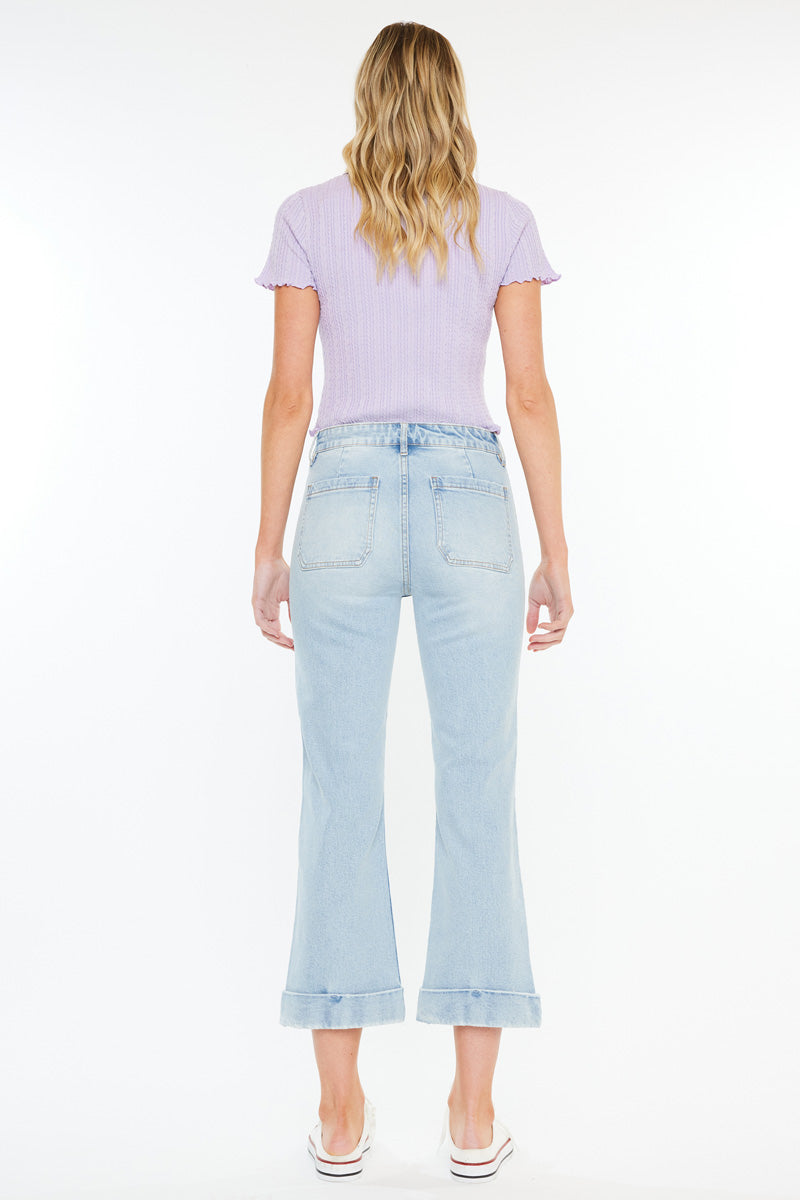 Women's High Rise Cropped Flare Jeans - view 2