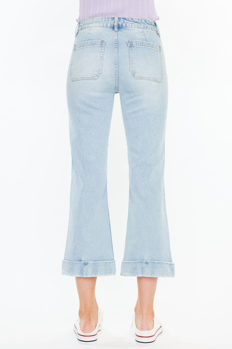 Women's High Rise Cropped Flare Jeans - view 6