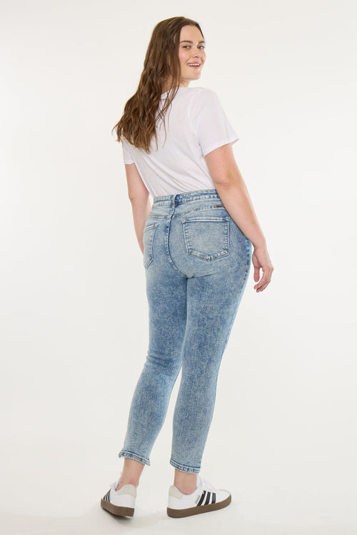Plus Size Women's High Rise Ankle Skinny Jeans - Medium Wash - Medium Wash - view 2