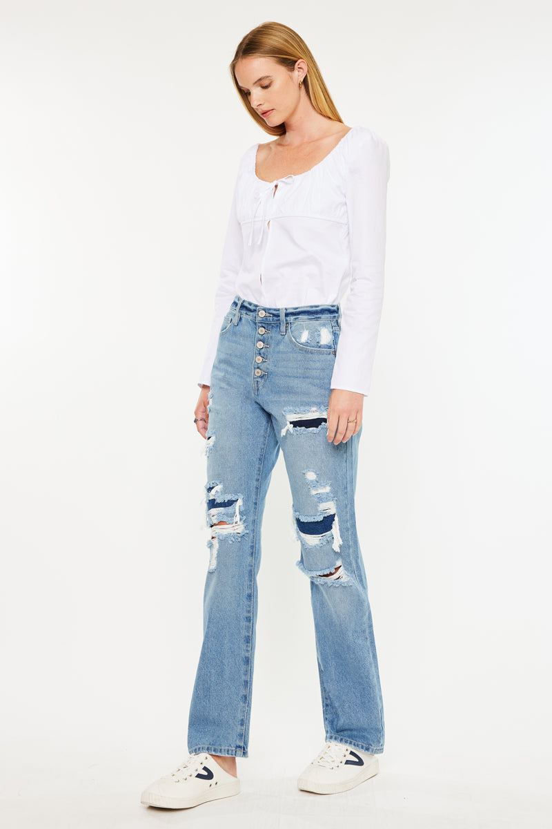 Women's Ultra High Rise 90s Boyfriend Jeans - Medium Wash - view 6
