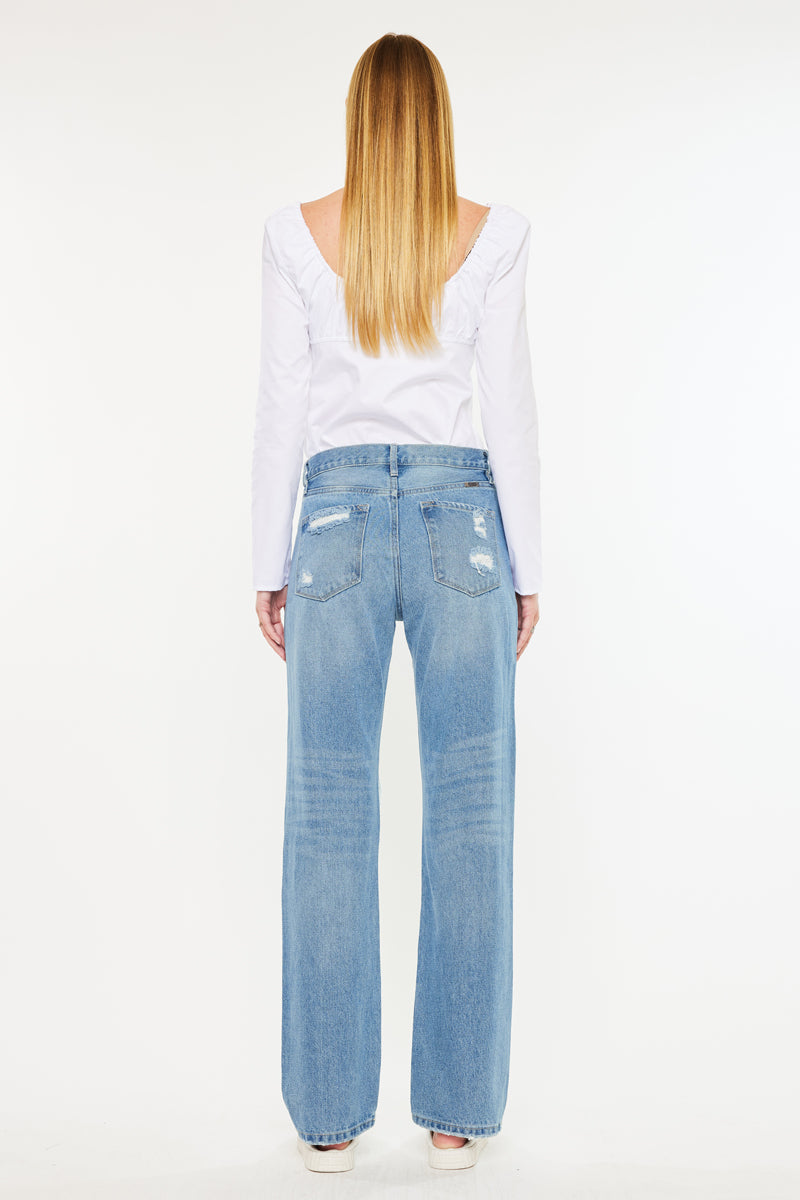 Women's Ultra High Rise 90s Boyfriend Jeans - Medium Wash - view 2