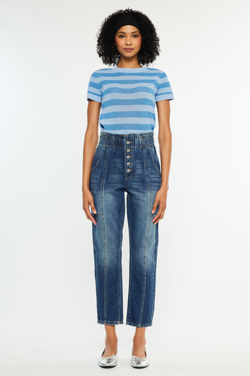 Women's Ultra High Rise Mom Jeans - Dark Wash - view 5