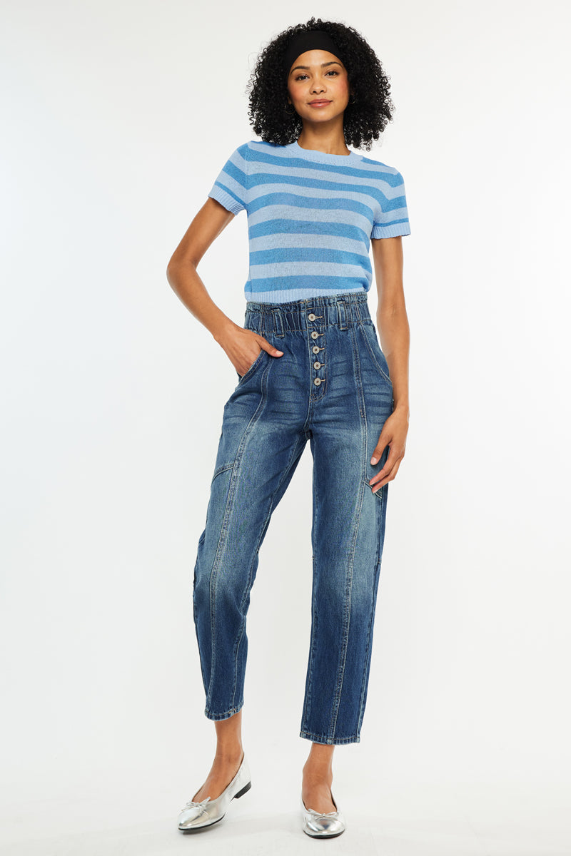 Women's Ultra High Rise Mom Jeans - Dark Wash