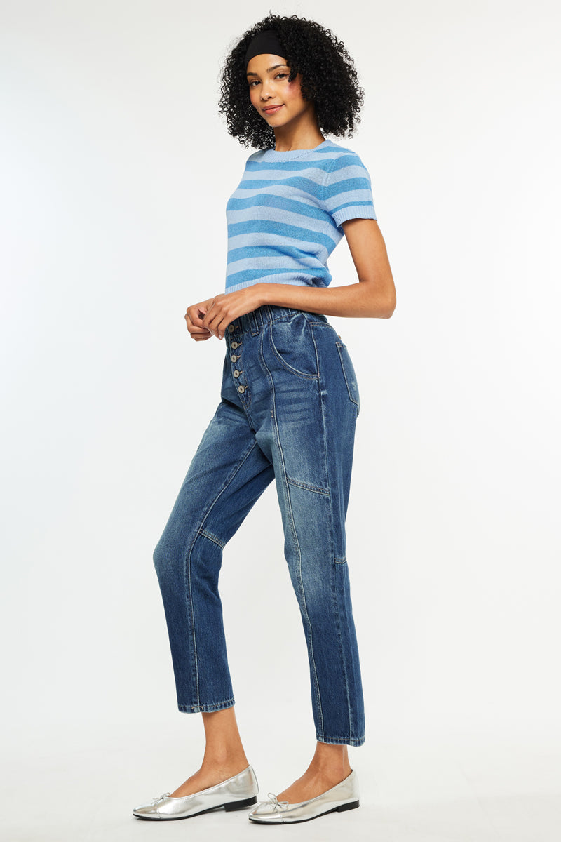 Women's Ultra High Rise Mom Jeans - Dark Wash - view 4
