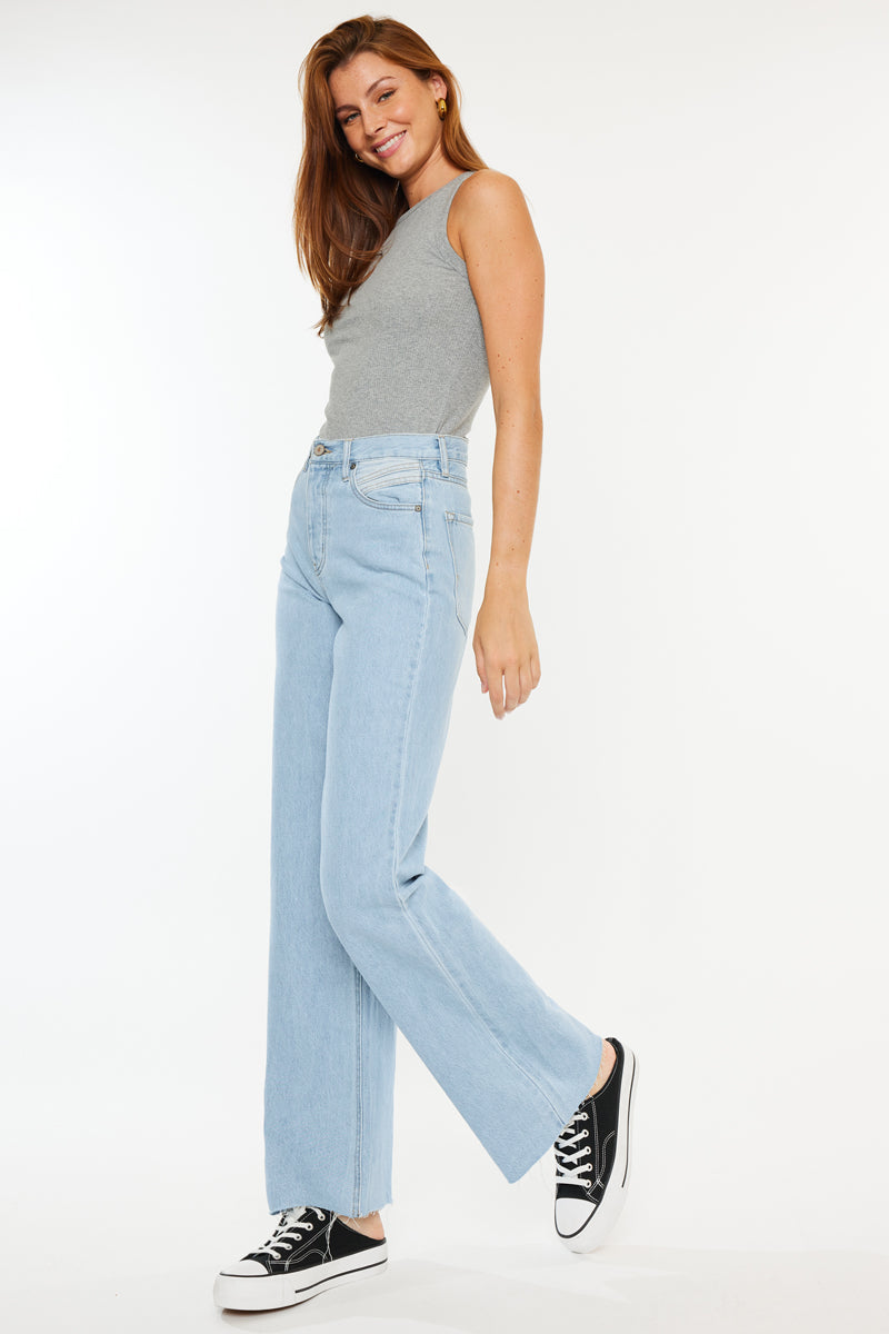 Women's Ultra High Rise 90s Flare Jeans - Light Wash - view 5
