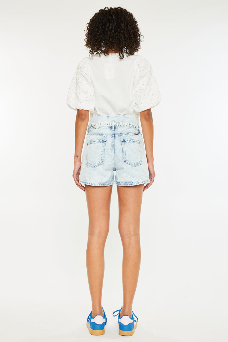 Women's Ultra High Rise Denim Shorts - Light Wash - view 6