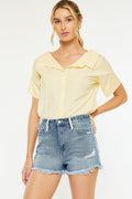 Women's High Rise Denim Shorts - Medium Wash