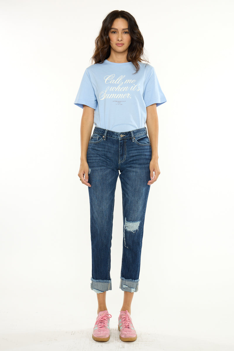 Women's High Rise Boyfriend Jeans - Medium Wash - view 5