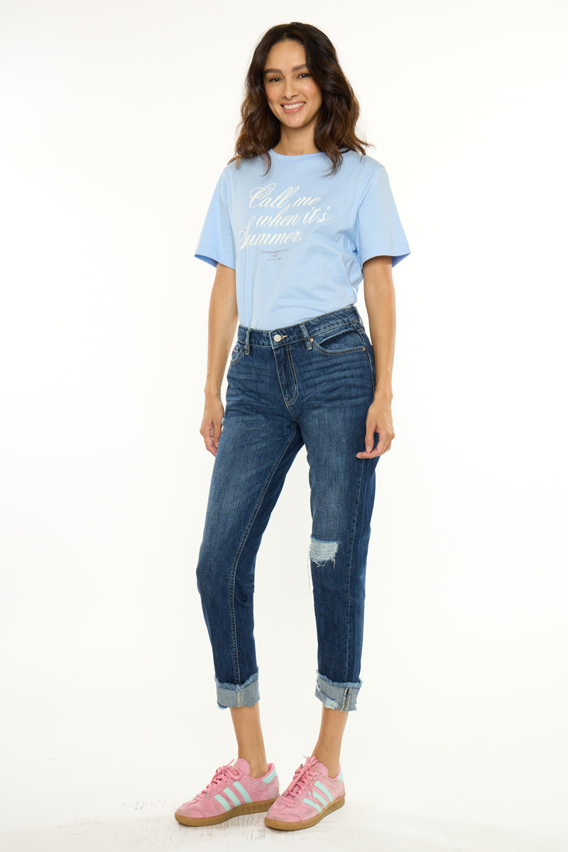Women's High Rise Boyfriend Jeans - Medium Wash - view 3