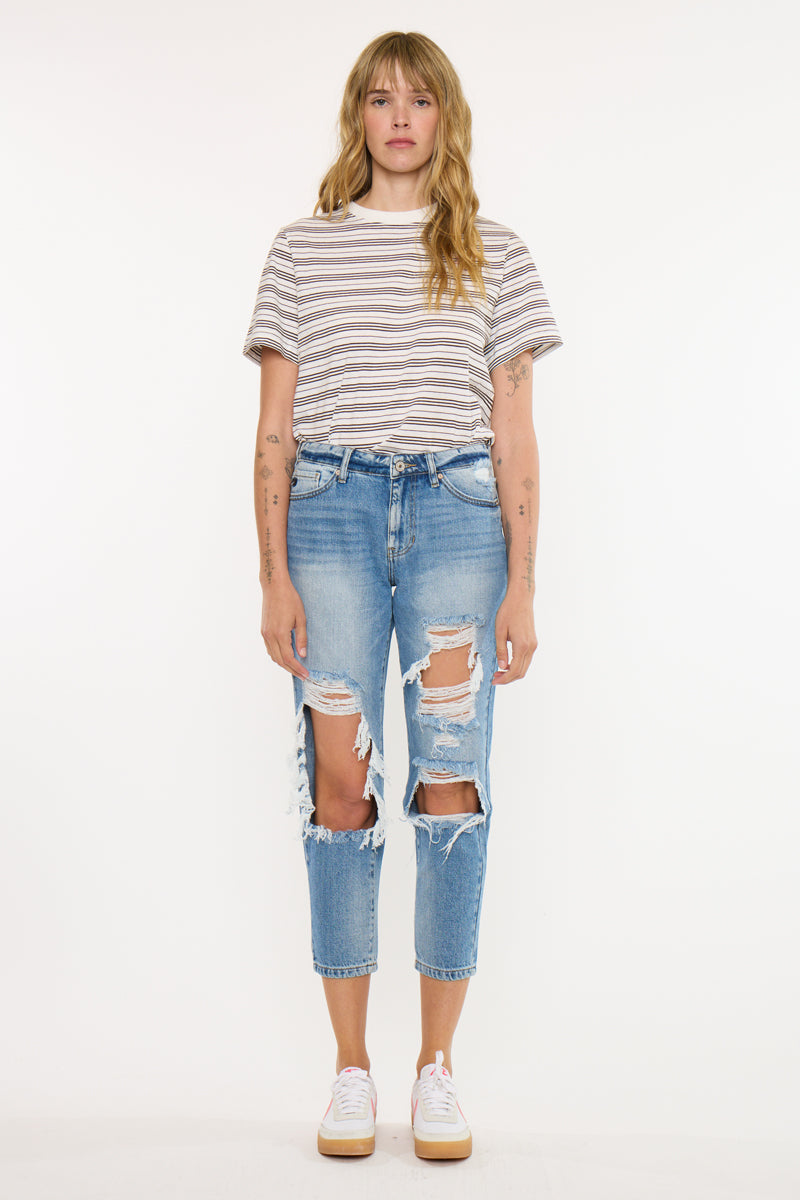 Women's High Rise Boyfriend Jeans - Medium Wash - Medium Wash - view 5