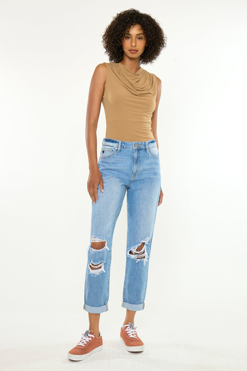 Women's Ultra High Rise Mom Jeans - Light Wash - view 3