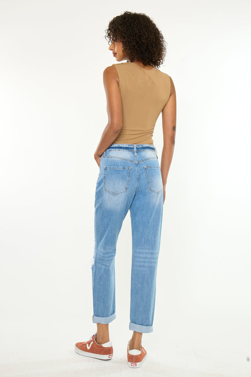Women's Ultra High Rise Mom Jeans - Light Wash - view 2