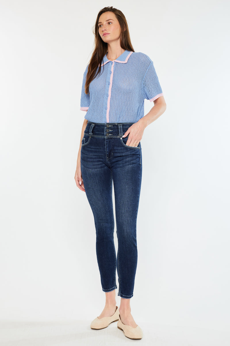 Women's High Rise Super Skinny Jeans - Dark Wash