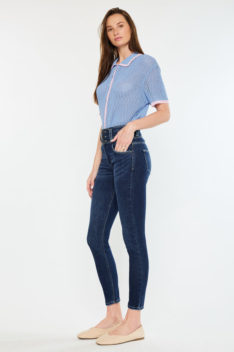 Women's High Rise Super Skinny Jeans - Dark Wash - view 3