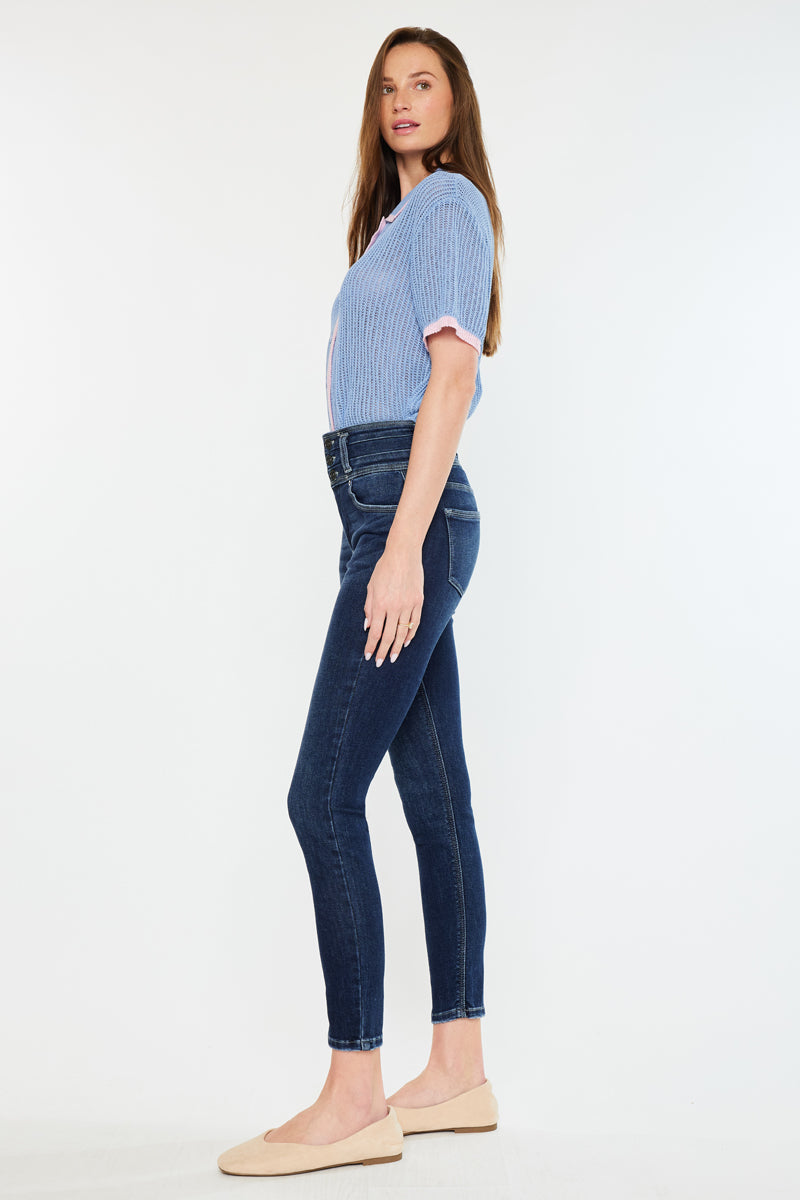Women's High Rise Super Skinny Jeans - Dark Wash - view 4