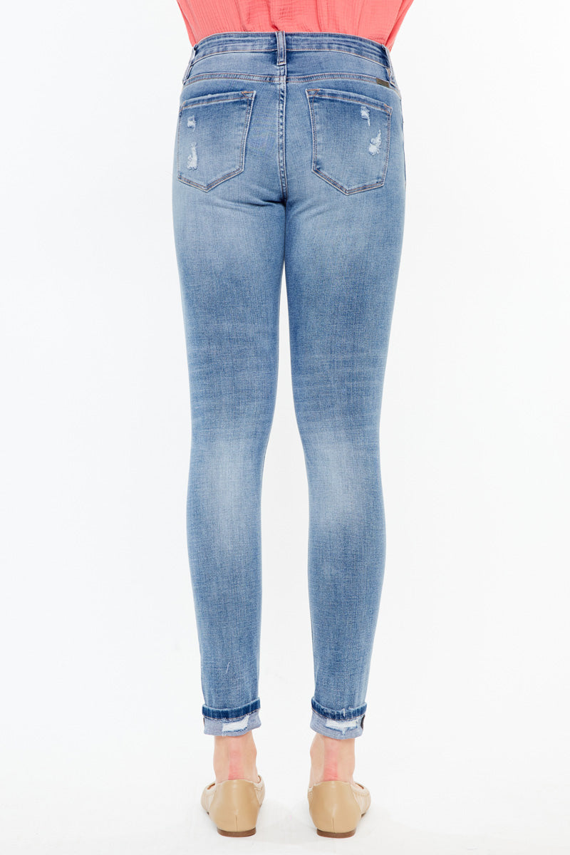 Women's High Rise Ankle Skinny Jeans - Medium Wash - view 7