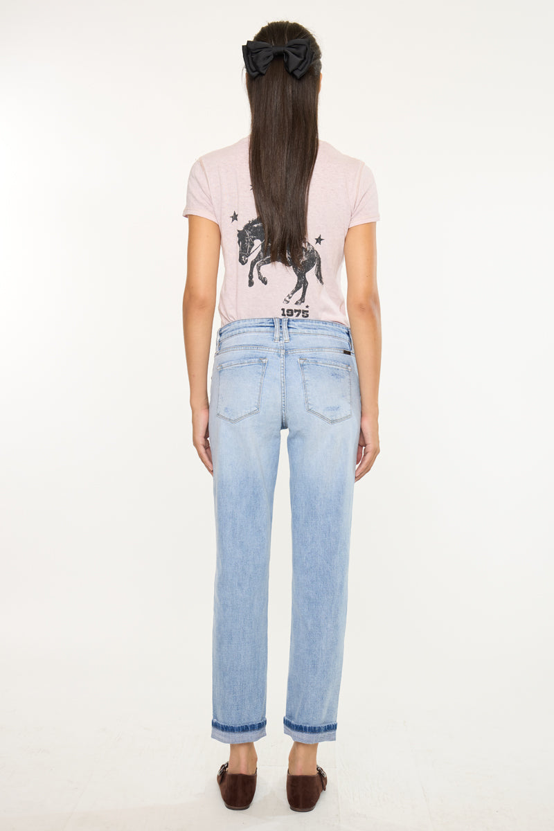 Women's High Rise Boyfriend Jeans - Light Wash - view 6