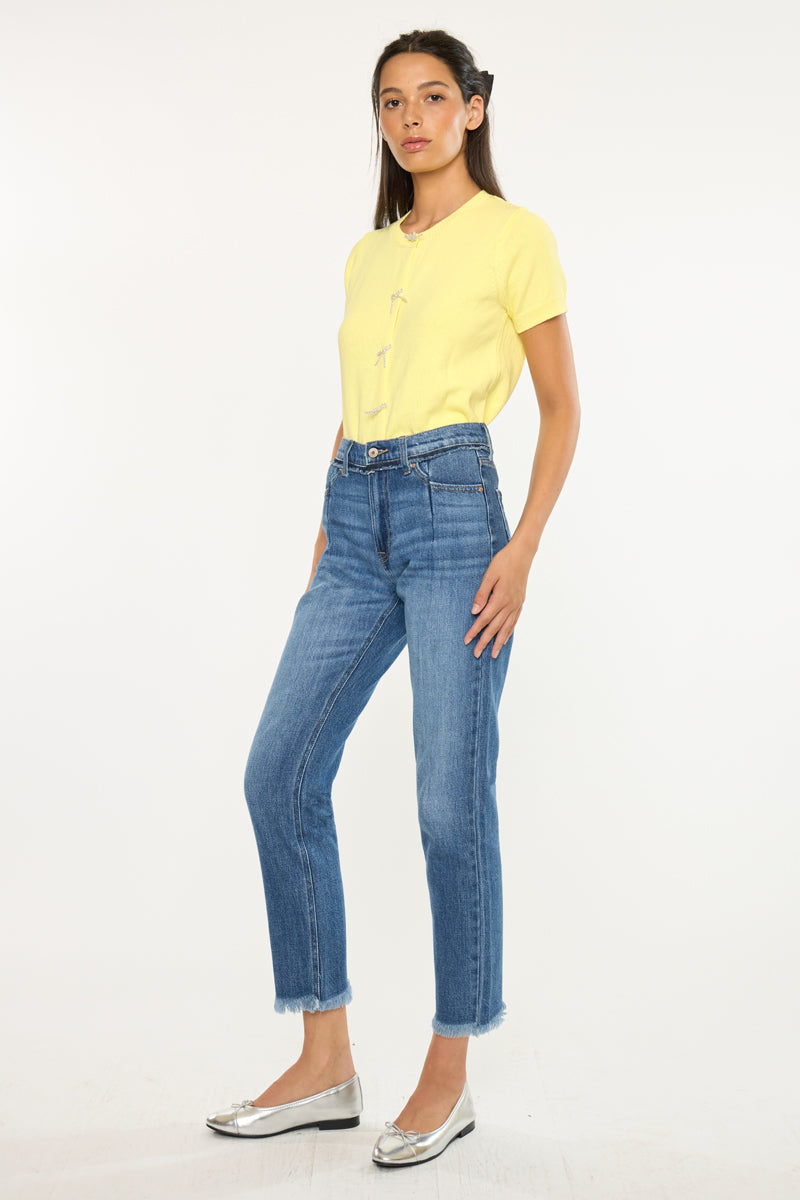 Women's High Rise Slim Straight Jeans - Medium Wash - view 4